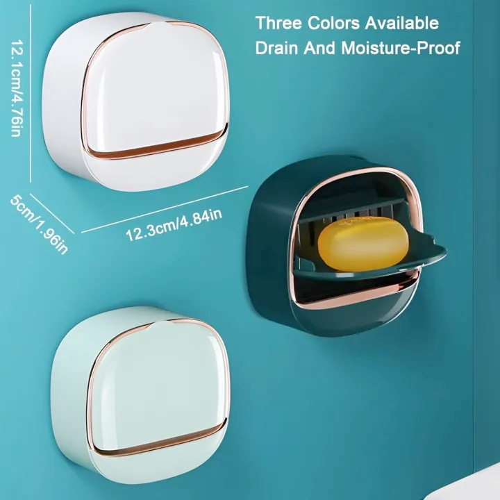 Luxury Soap Case (যেকোনো একটি কালার পাবেন)- Self Draining Soap Holder With Flip Top