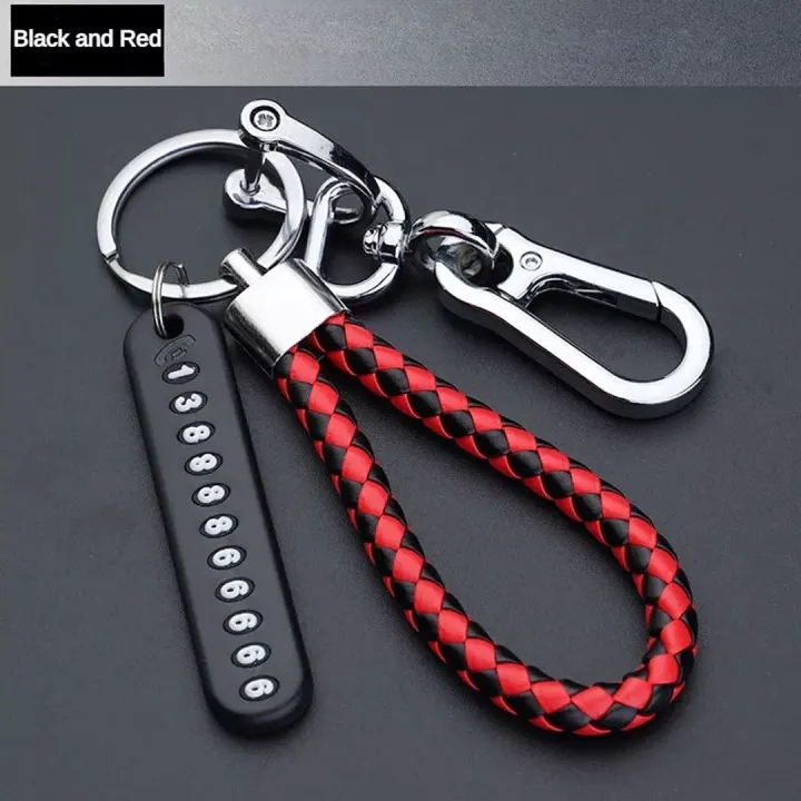 Anti-Lost Keychain With Phone Number Plate - Bicycle, Car, Motorcycle Key Ring Accessory